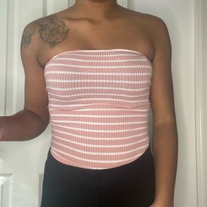 Pink and white bodysuit